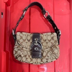 Vintage Y2K Coach Soho Bag Insignia Canvas Light Brown Great Condition